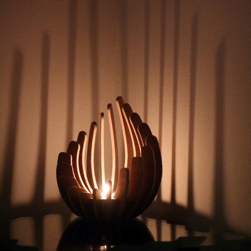 Wooden Candle Holder